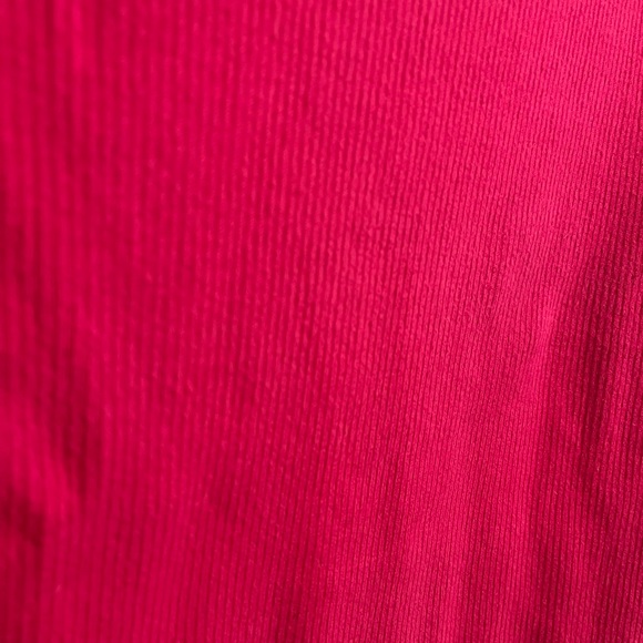 Lucy & Yak Aiden Ribbed Roll Neck Turtleneck in Fuchsia - Picture 3 of 5